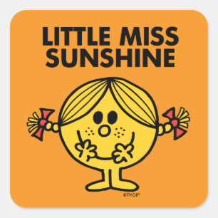 Little Miss Sunshine   Funny & Freckled Square Sticker
