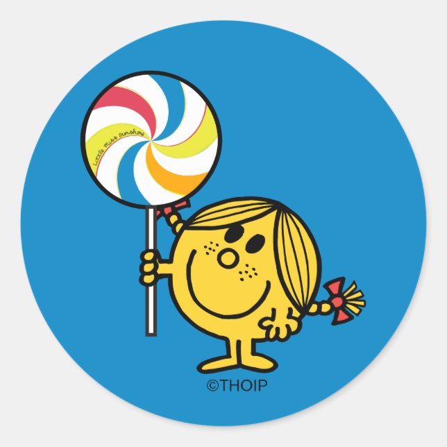 Little Miss Sunshine | Giant Lollipop Classic Round Sticker (Front)