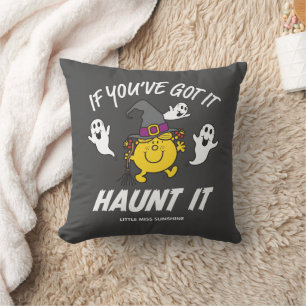 Little Miss Sunshine Haunt It Halloween Cushion