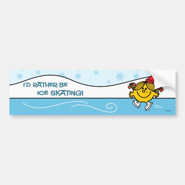Little Miss Sunshine Ice Skating Bumper Sticker (Front)