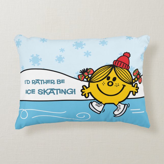 Little Miss Sunshine Ice Skating Decorative Cushion (Front)