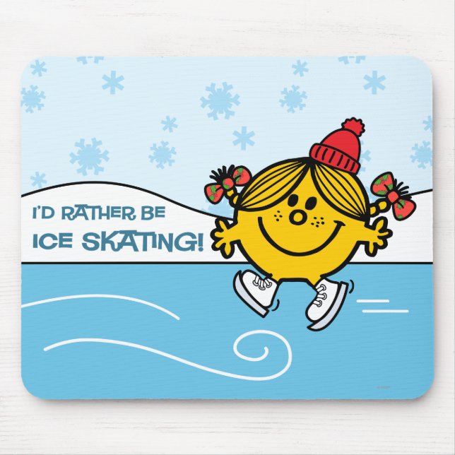 Little Miss Sunshine Ice Skating Mouse Pad (Front)