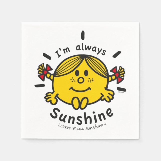 Little Miss Sunshine | I'm Always Sunshine Napkin (Front)