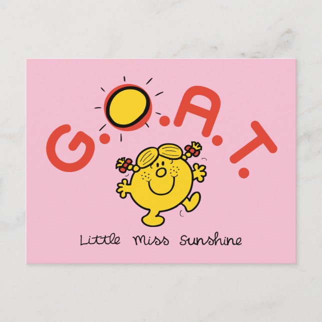 Little Miss Sunshine is the G.O.A.T. Postcard (Front)