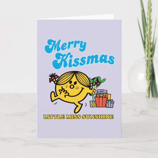 Little Miss Sunshine | Merry Kissmas Holiday Card (Front)