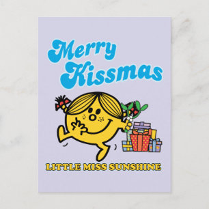 Little Miss Sunshine   Merry Kissmas Holiday Postcard
