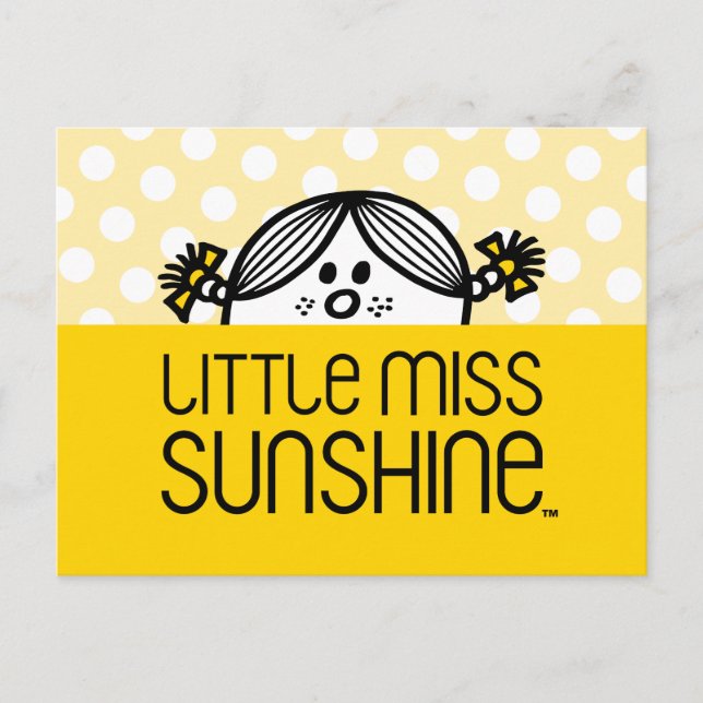 Little Miss Sunshine Peeking Postcard (Front)