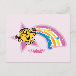 Little Miss Sunshine Rainbows and Stars Postcard