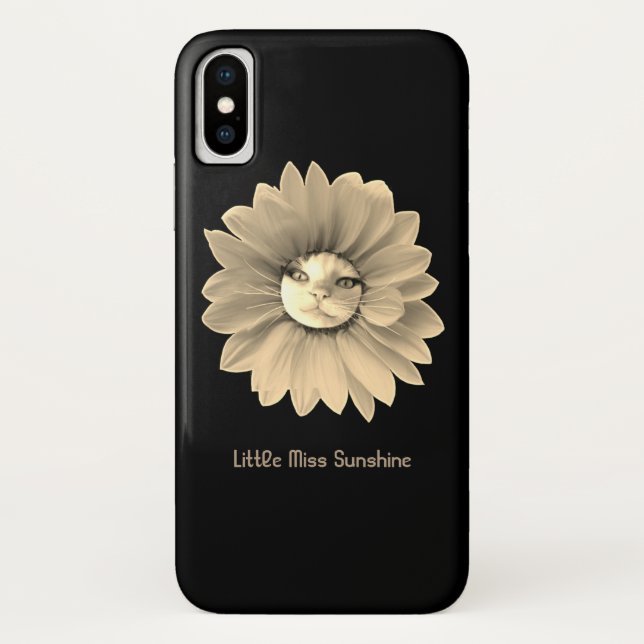 Little Miss Sunshine Smiling Cat Case-Mate iPhone Case (Back)