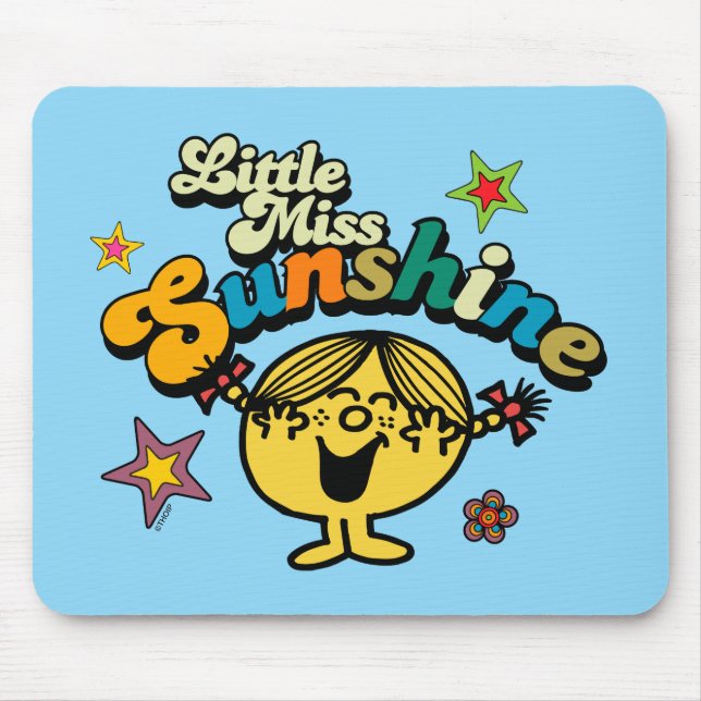 Little Miss Sunshine | Stars & Flowers Mouse Pad (Front)