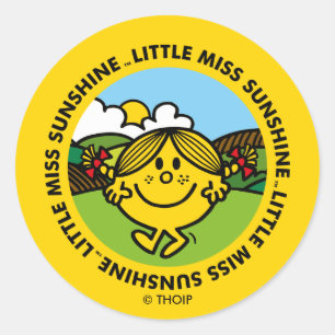Little Miss Sunshine   Sunshine Circle Classic Round Sticker