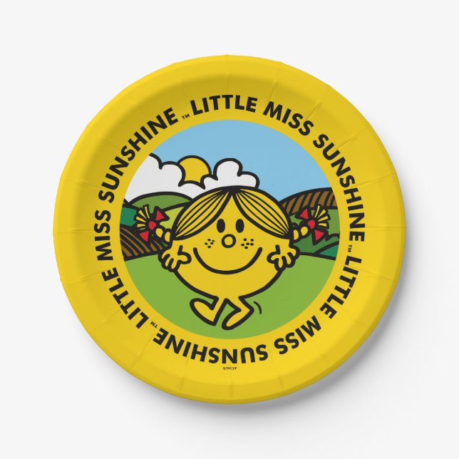 Little Miss Sunshine | Sunshine Circle Paper Plate (Front)