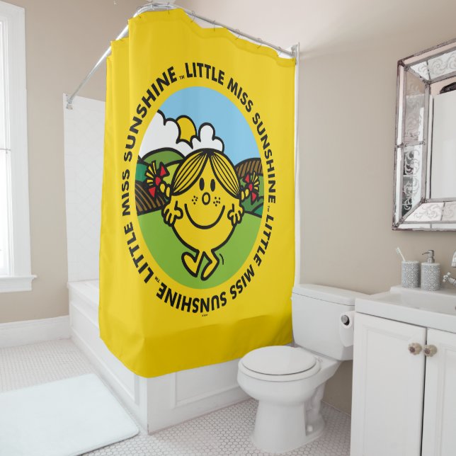 Little Miss Sunshine | Sunshine Circle Shower Curtain (In Situ)