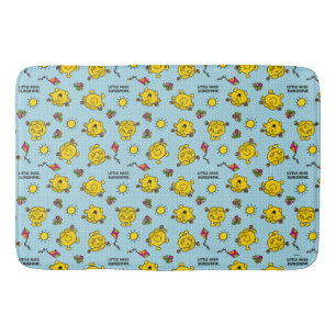 Little Miss Sunshine   Teal Polka Dot Pattern Bath Mat