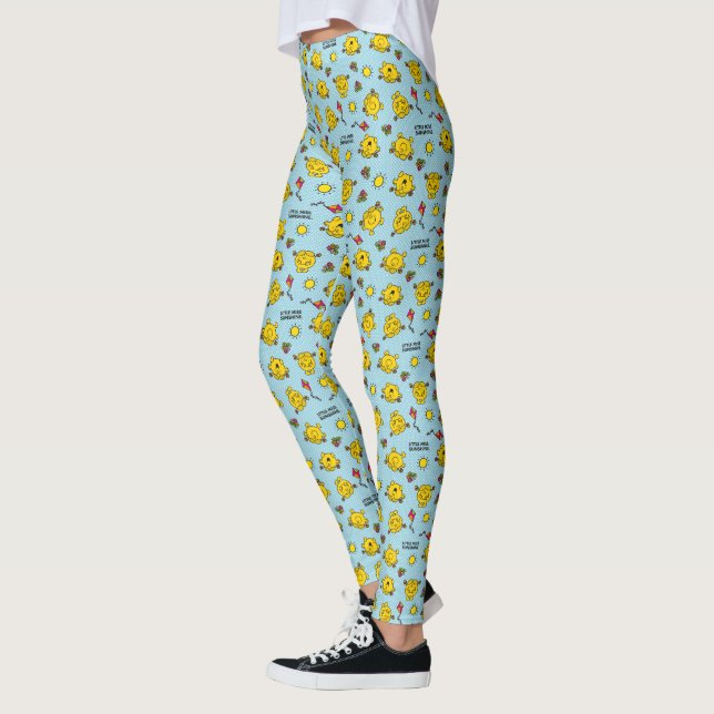 Little Miss Sunshine | Teal Polka Dot Pattern Leggings (Left)