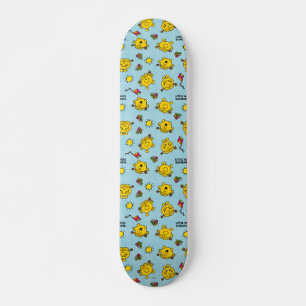 Little Miss Sunshine   Teal Polka Dot Pattern Skateboard
