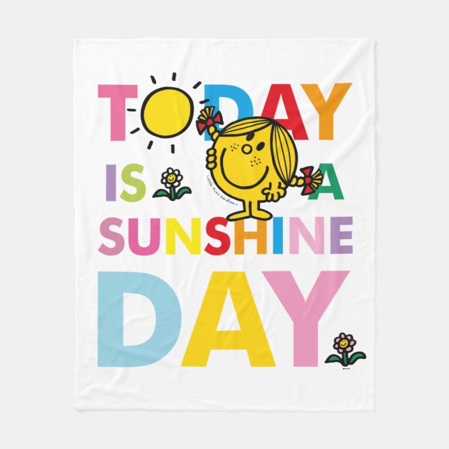Little Miss Sunshine | Today is a Sunshine Day Fleece Blanket (Front)