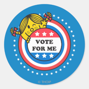 Little Miss Sunshine "Vote for Me" Classic Round Sticker