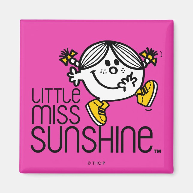 Little Miss Sunshine Walking On Name Graphic Magnet (Front)