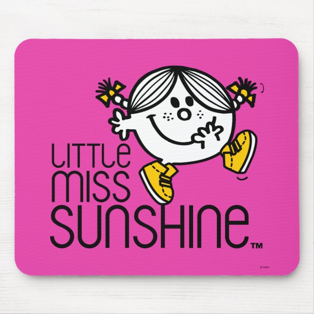 Little Miss Sunshine Walking On Name Graphic Mouse Pad (Front)