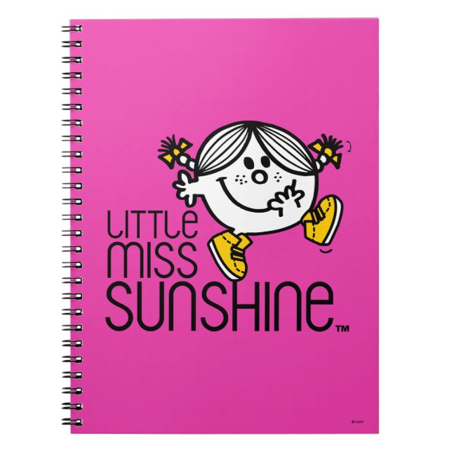 Little Miss Sunshine Walking On Name Graphic Notebook (Front)