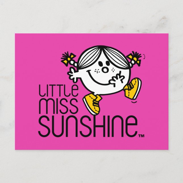 Little Miss Sunshine Walking On Name Graphic Postcard (Front)