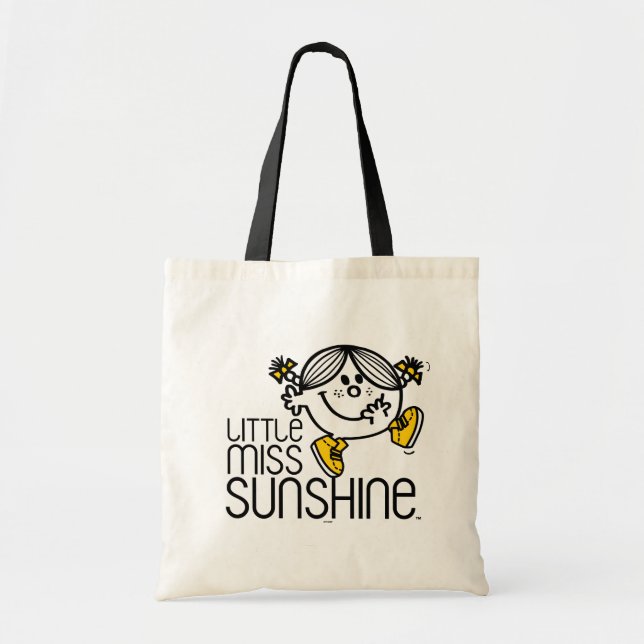 Little Miss Sunshine Walking On Name Graphic Tote Bag (Front)