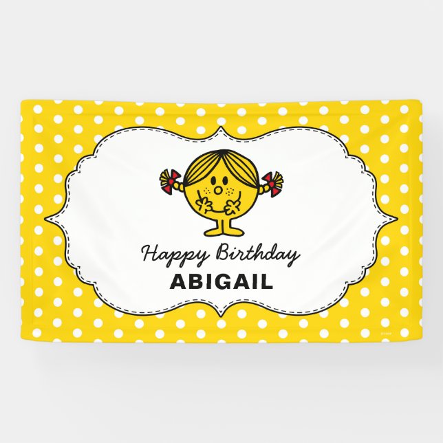 Little Miss Sunshine | Yellow Birthday Banner (Horizontal)