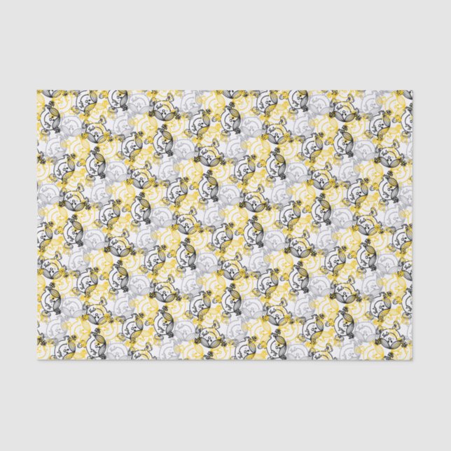 Little Miss Sunshine Yellow Character Pattern Tissue Paper (Front)