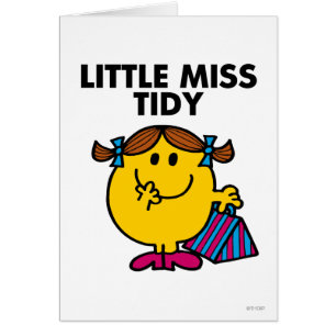 Little Miss Tidy Black Lettering