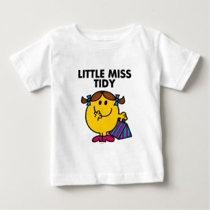 Little Miss Tidy   Black Lettering Baby T-Shirt