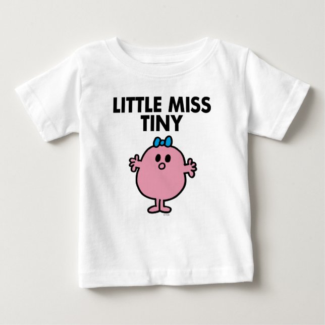Little Miss Tiny | Black Lettering Baby T-Shirt (Front)