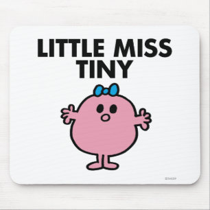 Little Miss Tiny Black Lettering Mouse Pad