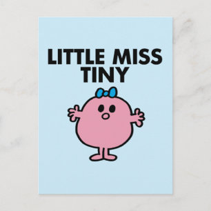 Little Miss Tiny Black Lettering Postcard