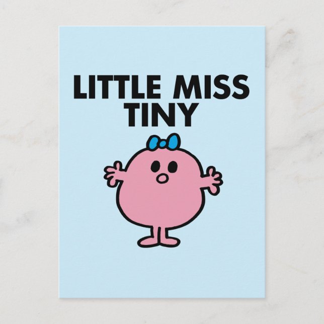 Little Miss Tiny | Black Lettering Postcard (Front)