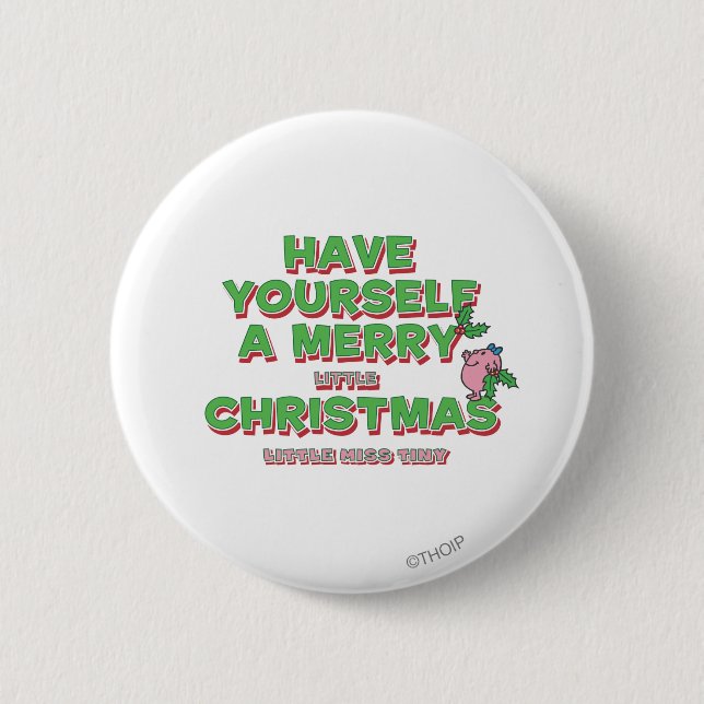 Little Miss Tiny Christmas 6 Cm Round Badge (Front)