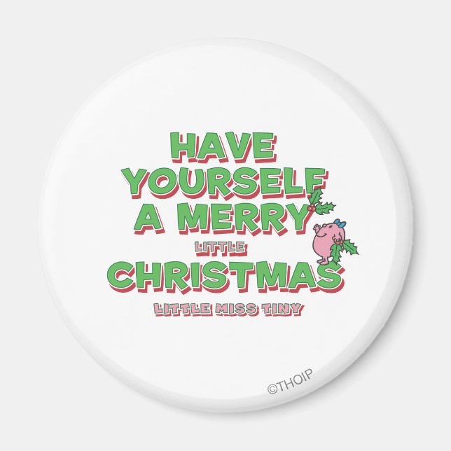 Little Miss Tiny Christmas Magnet (Front)