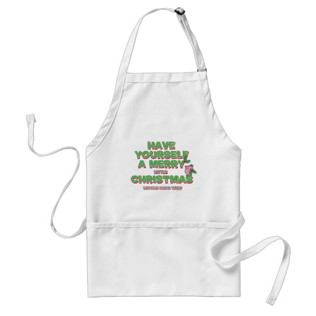 Little Miss Tiny Christmas Standard Apron (Front)