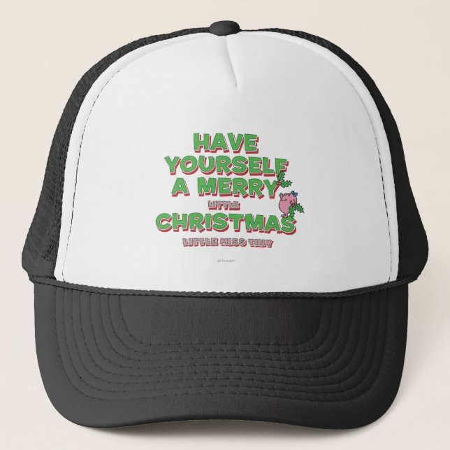 Little Miss Tiny Christmas Trucker Hat (Front)