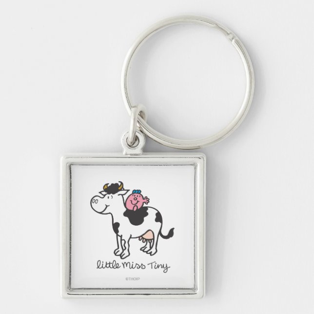 Little Miss Tiny | Cow Riding Key Ring (Front)