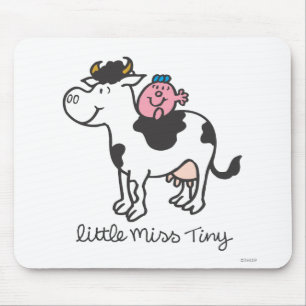 Little Miss Tiny Cow Riding Mouse Pad
