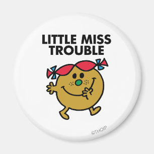 Little Miss Trouble Black Lettering Magnet