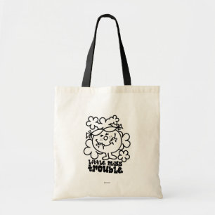 Little Miss Trouble Black & White Tote Bag