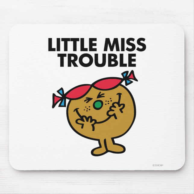 Little Miss Trouble | Laughing Mouse Pad (Front)