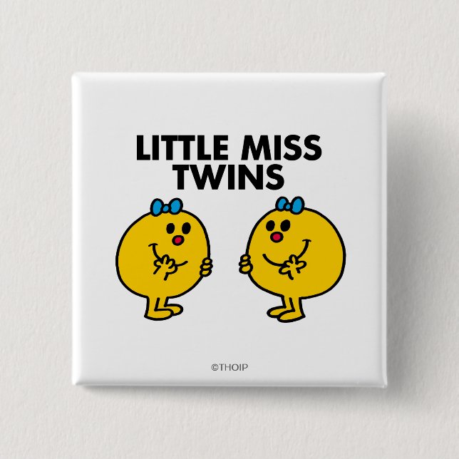 Little Miss Twins | Two Much Fun 15 Cm Square Badge (Front)