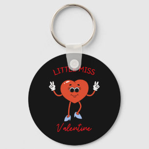 Little Miss Valentine Cute Candy Heart Girls Women Key Ring
