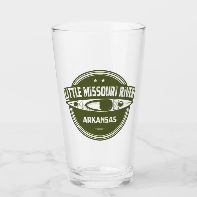 Little Missouri River Arkansas Kayaking Glass (Front)