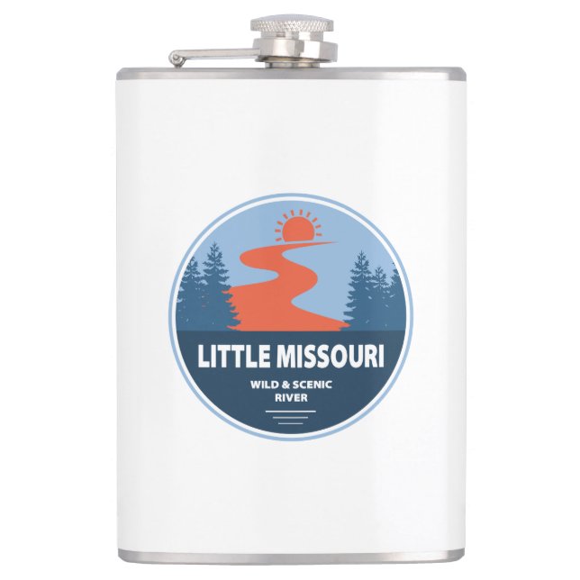 Little Missouri Wild And Scenic River Arkansas Hip Flask (Front)