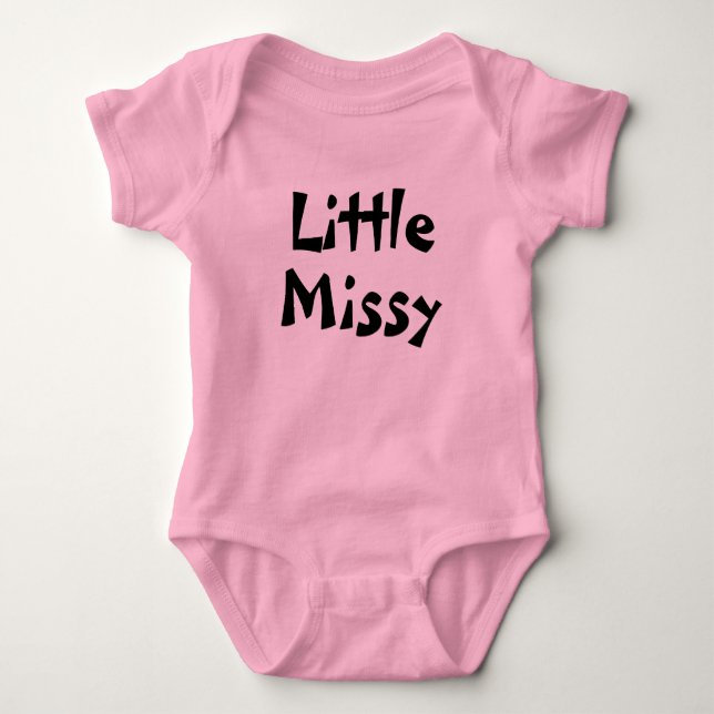 Little Missy baby girl outfit Baby Bodysuit (Front)