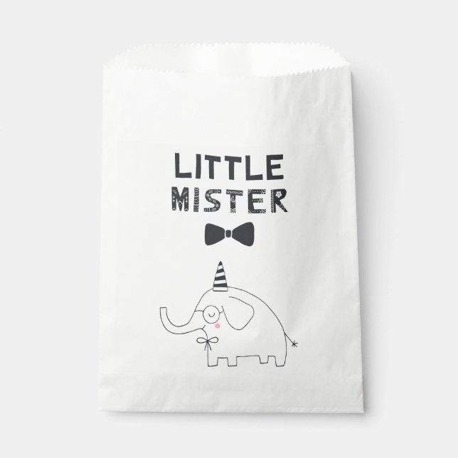 Little Mister | Baby Party Elephant | Favour Bag (Front)